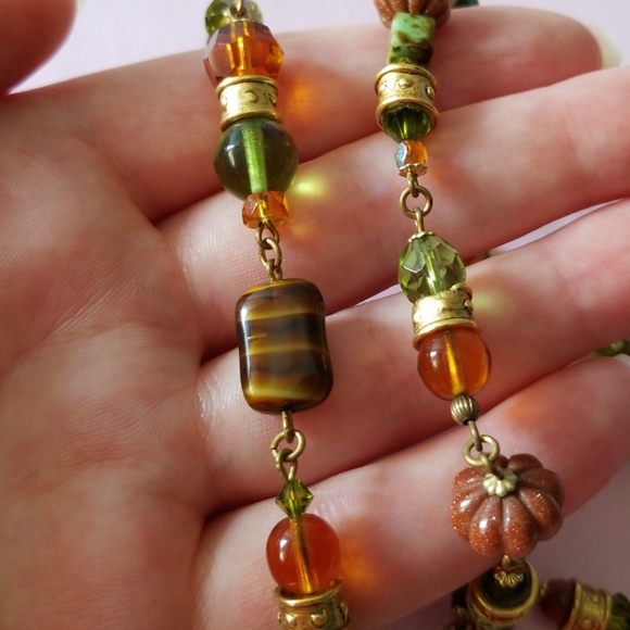 Double layer beaded necklace! Sunstone tiger's eye - Picture 5 of 5